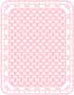 Dollhouse Miniature Floor cloth: Pink Bows